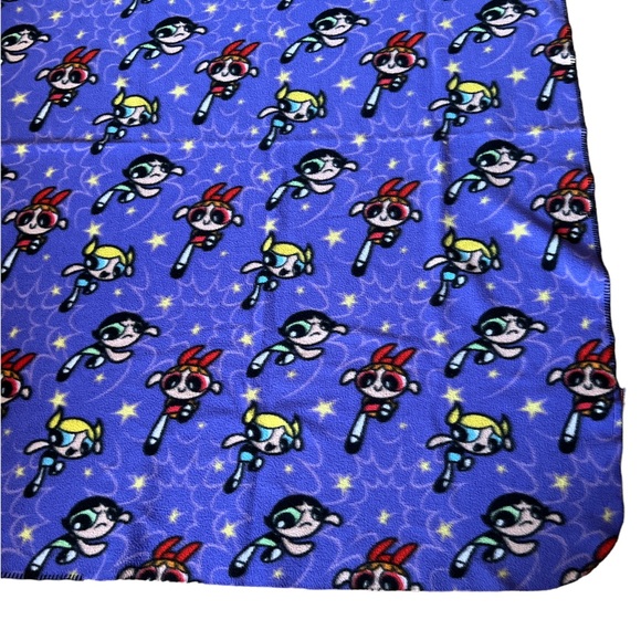 Vintage Cartoon Network power puff girls purple throw blanket - Picture 3 of 5